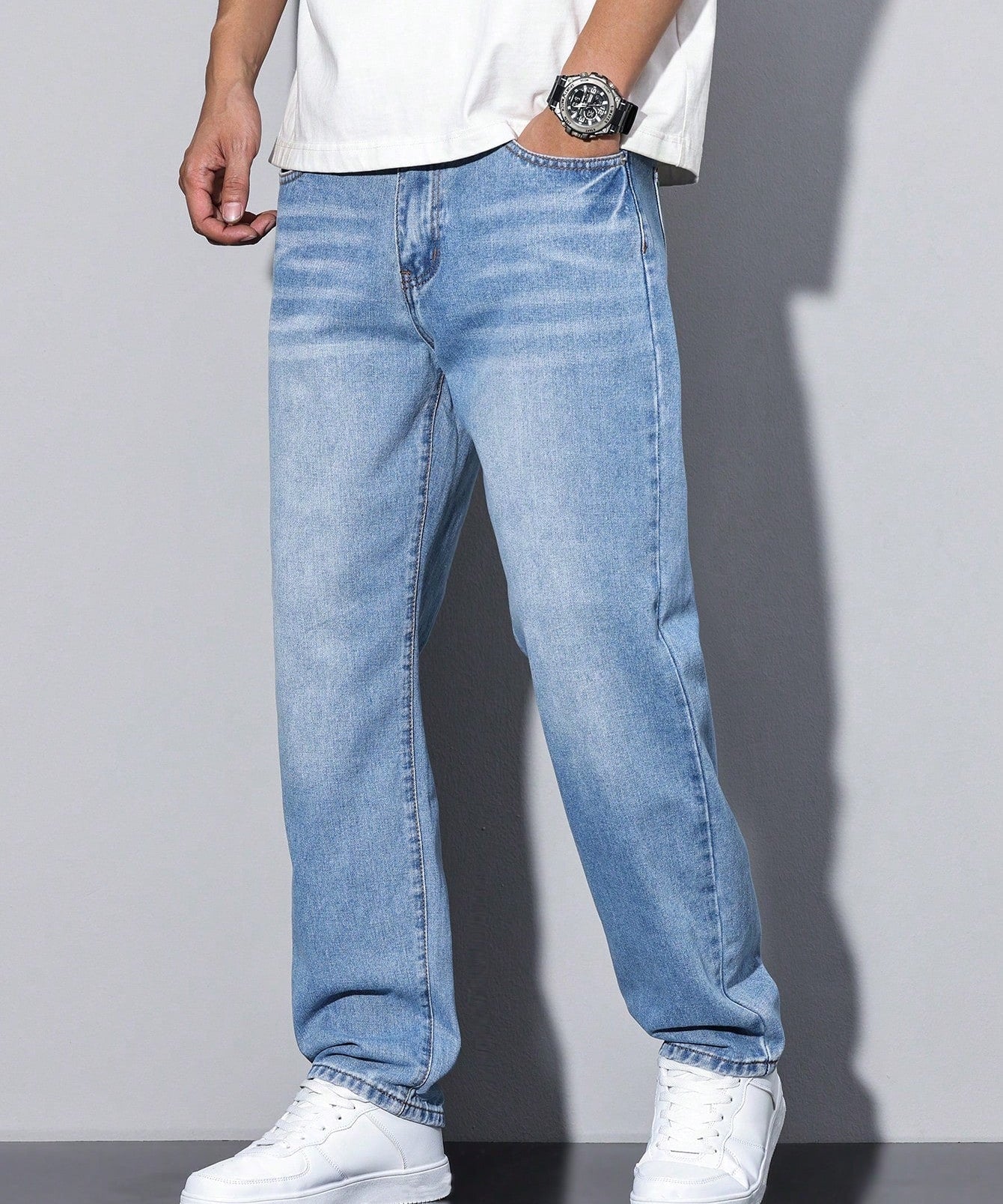 Jean Homme – Coupe Ajustée, Style Classique, Polyvalent pour le Quotidien et la Ville