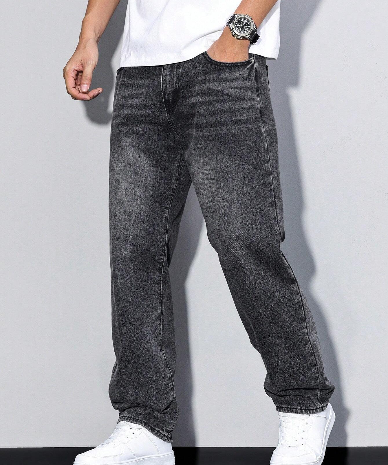 Jean Homme – Coupe Ajustée, Style Classique, Polyvalent pour le Quotidien et la Ville