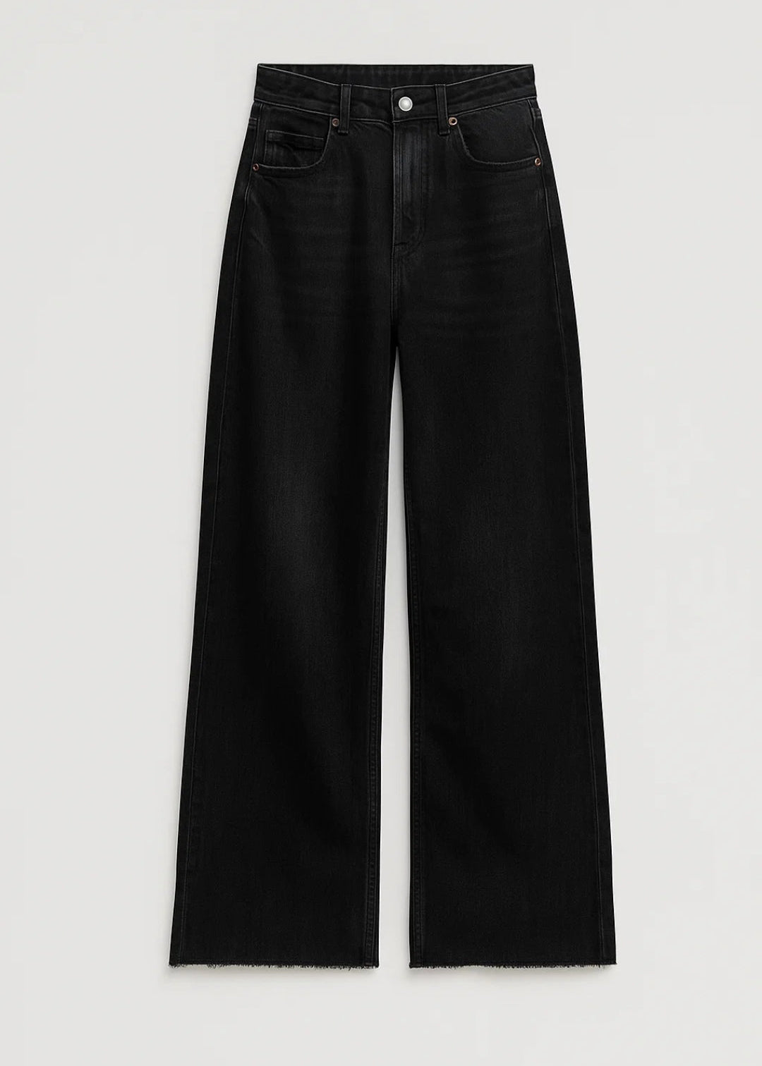 Jean femme jambe large taille haute