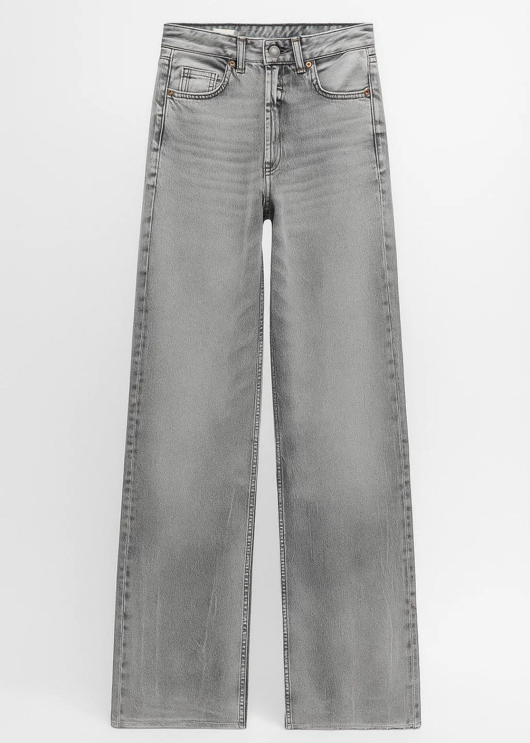 Jean femme jambe large taille haute
