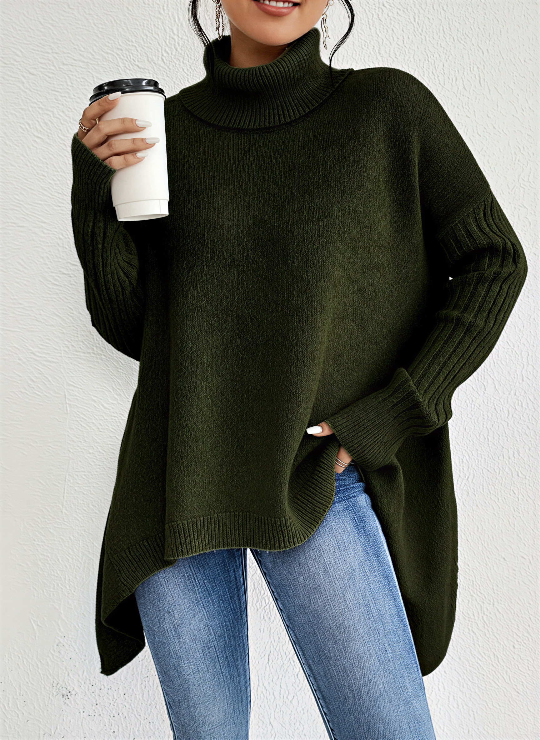Pull Femme à Col Roulé