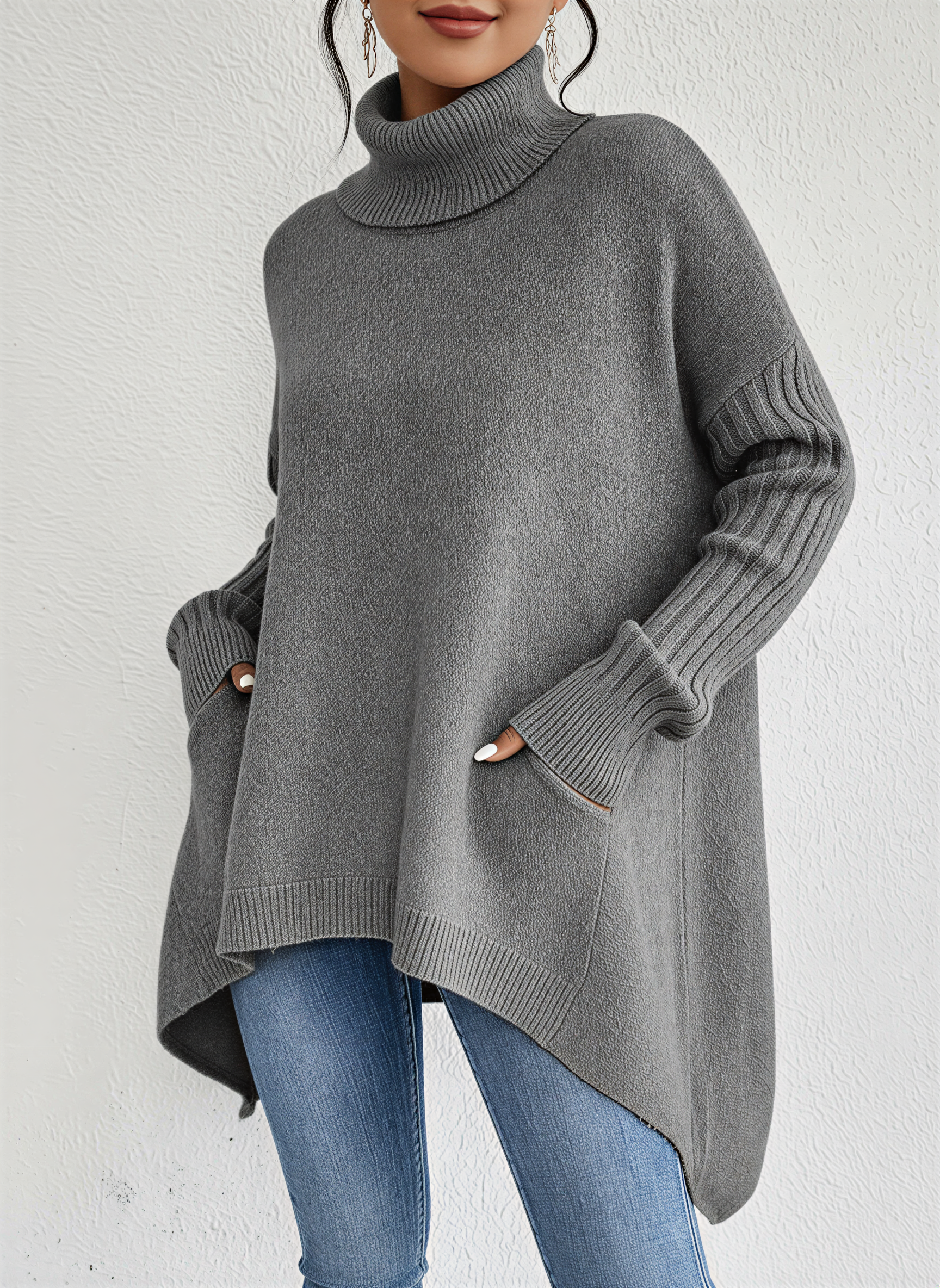 Pull Femme à Col Roulé