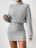 Robe Pull Maille Côtelée & Hiver Chic