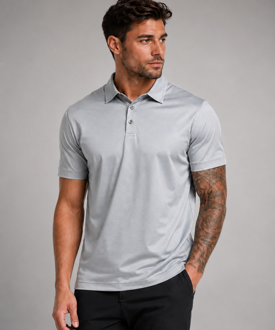 T-shirt Polo – Coupe ajustée, tissu respirant, pour le travail et le quotidien