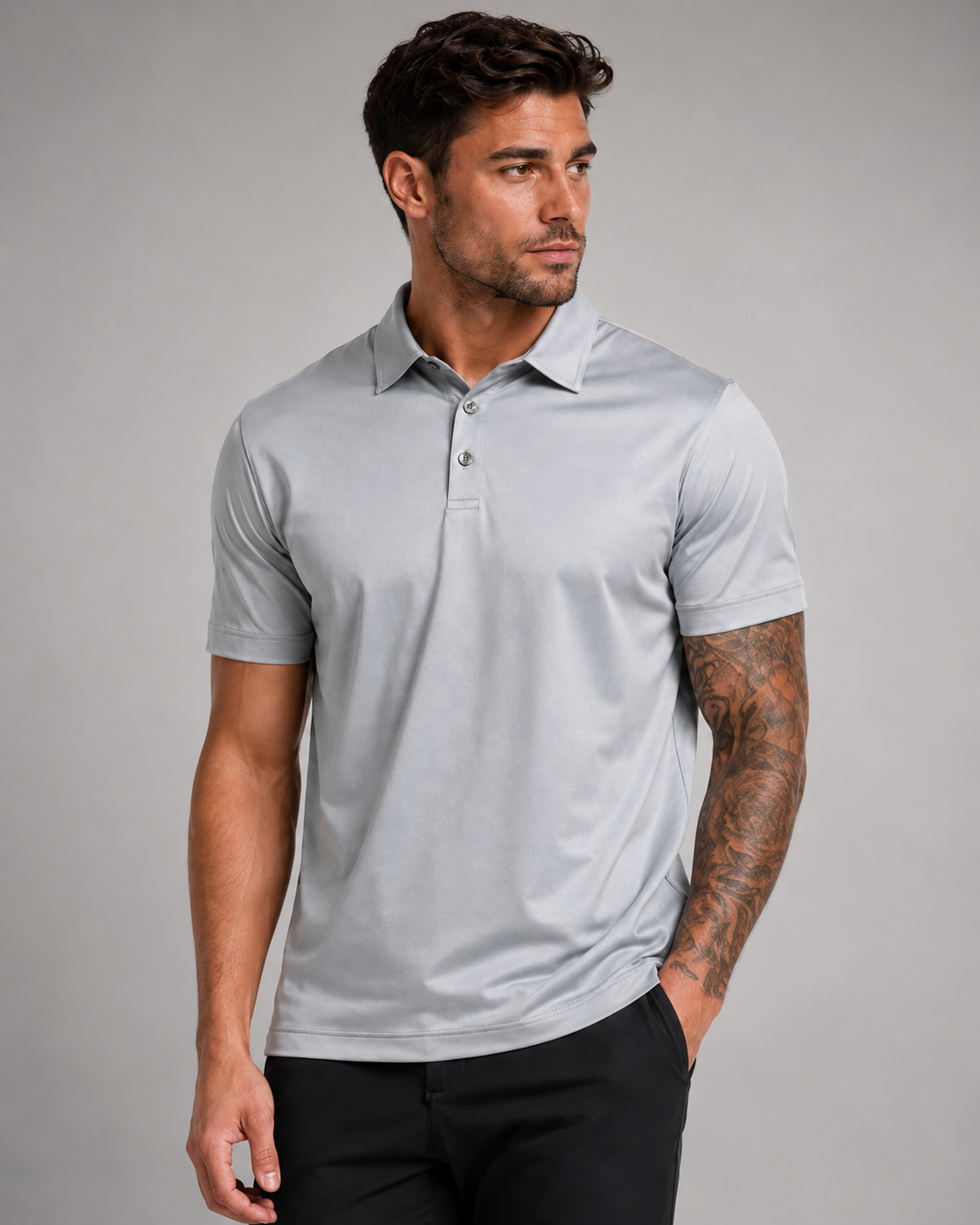 T-shirt Polo – Coupe ajustée, tissu respirant, pour le travail et le quotidien