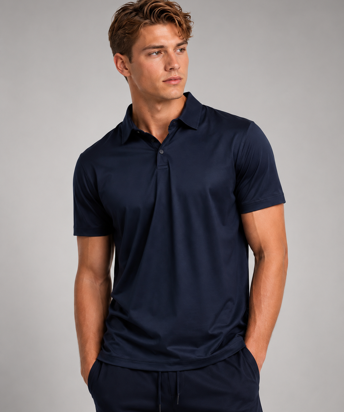 T-shirt Polo – Coupe ajustée, tissu respirant, pour le travail et le quotidien