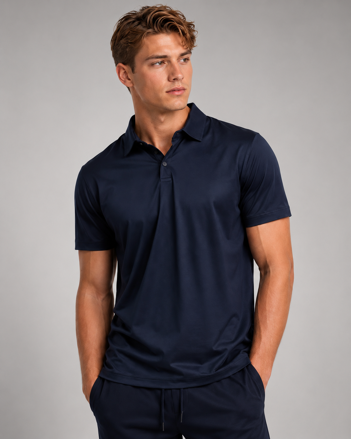 T-shirt Polo – Coupe ajustée, tissu respirant, pour le travail et le quotidien