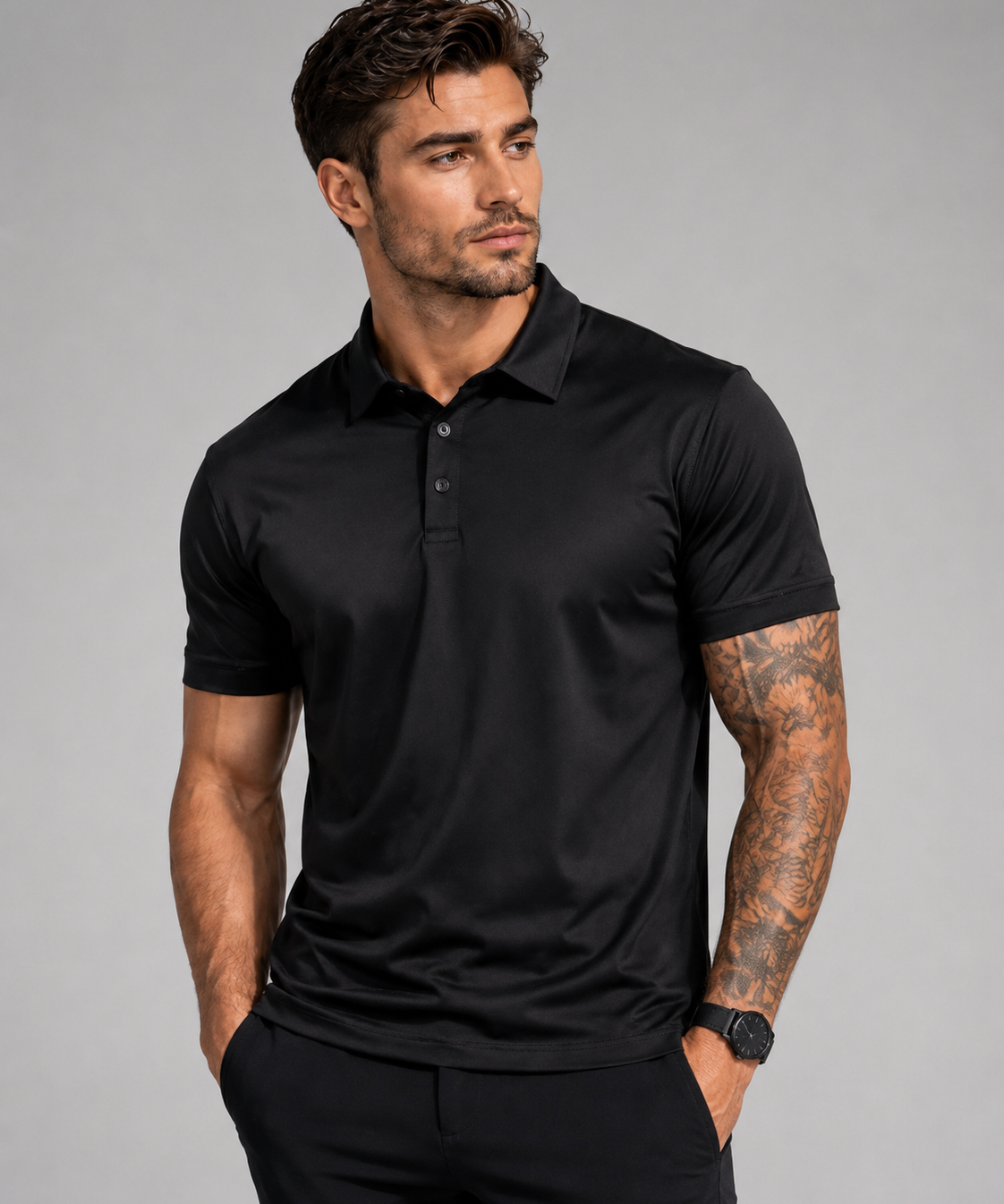 T-shirt Polo – Coupe ajustée, tissu respirant, pour le travail et le quotidien