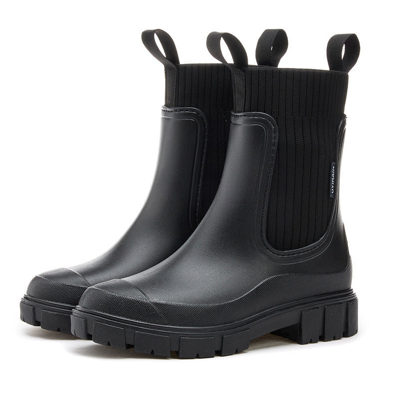 Bottes en Caoutchouc Imperméables pour Femme – Semelle Antidérapante
