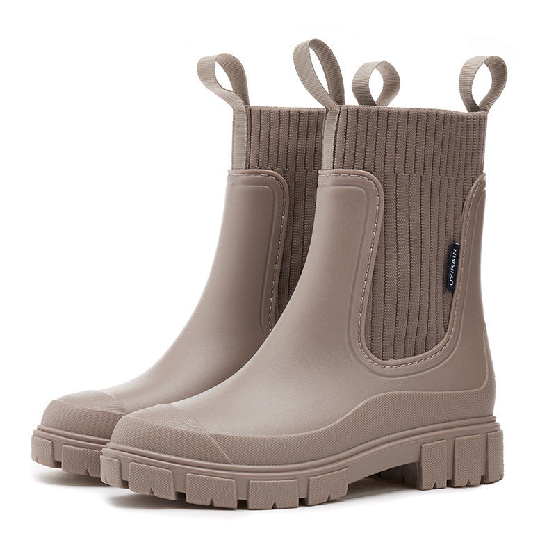 Bottes en Caoutchouc Imperméables pour Femme – Semelle Antidérapante
