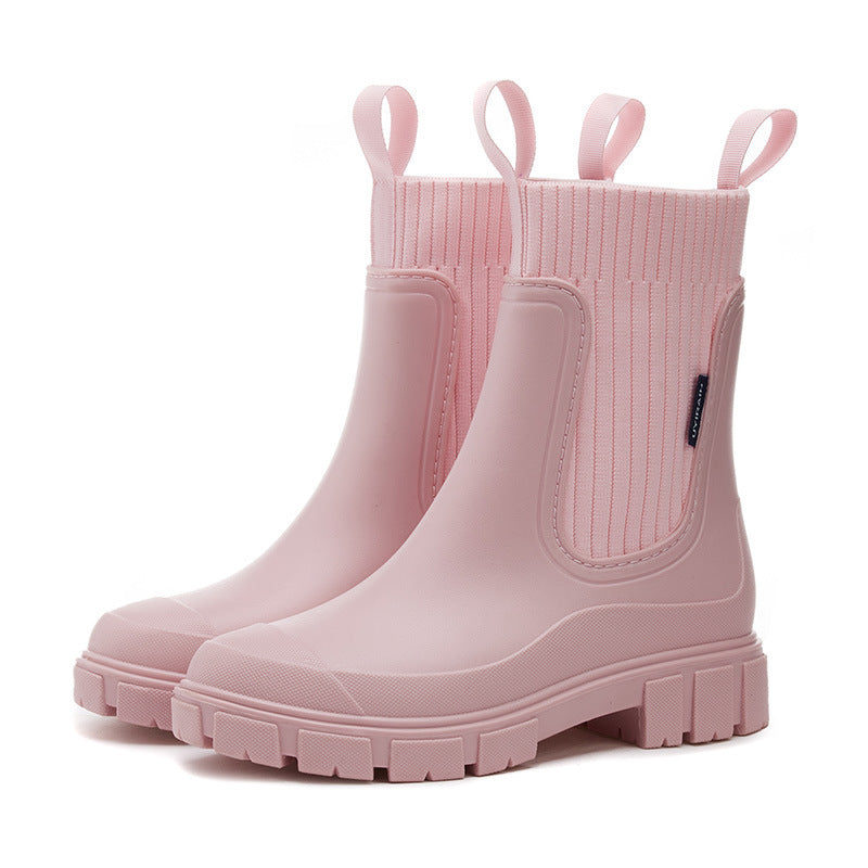 Bottes en Caoutchouc Imperméables pour Femme – Semelle Antidérapante