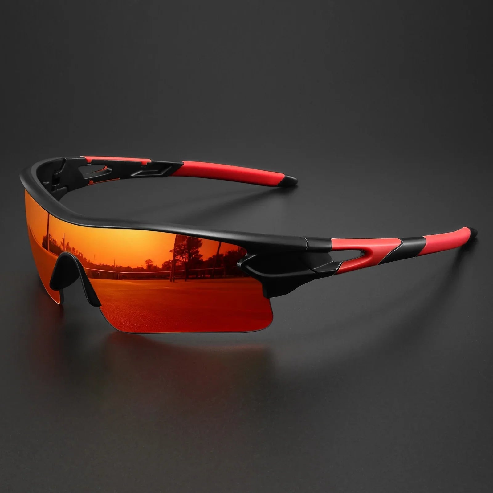 Lunettes de Soleil Sportives – Verres Miroités, Monture Légère, Pour Activités Outdoor