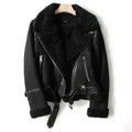 Veste en Cuir Femme avec Ceinture