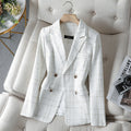 Blazer tailleur à carreaux