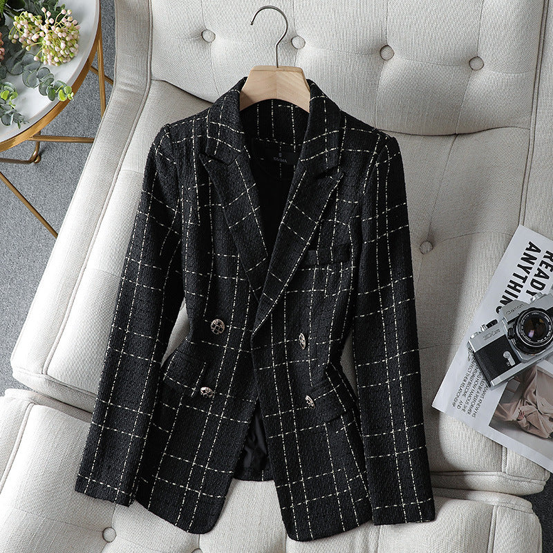 Blazer tailleur à carreaux