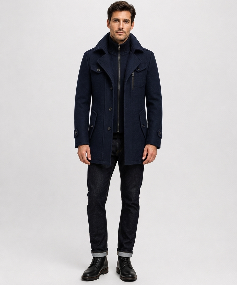 Manteau long à col montant – Une pièce sophistiquée pour le quotidien