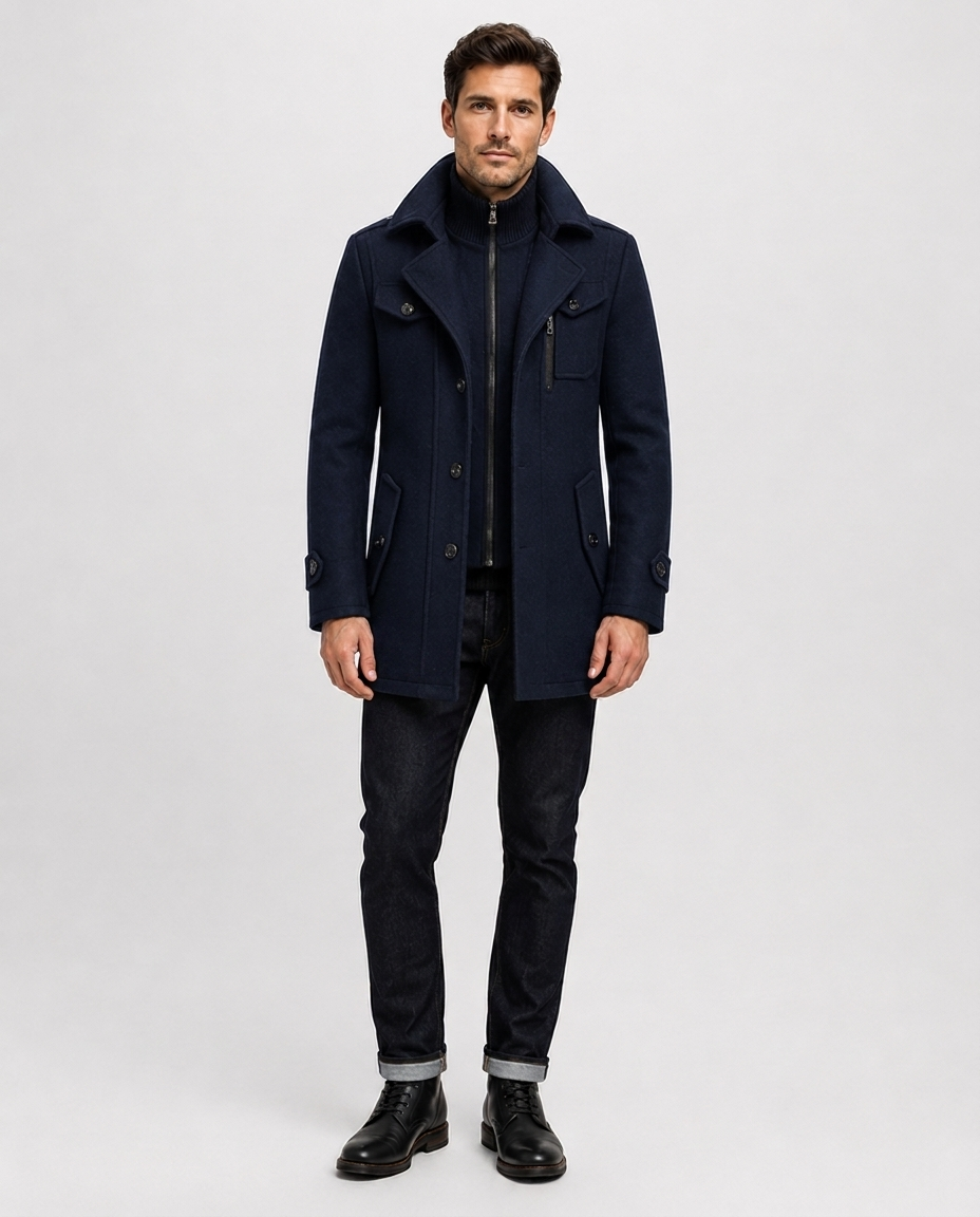 Manteau long à col montant – Une pièce sophistiquée pour le quotidien
