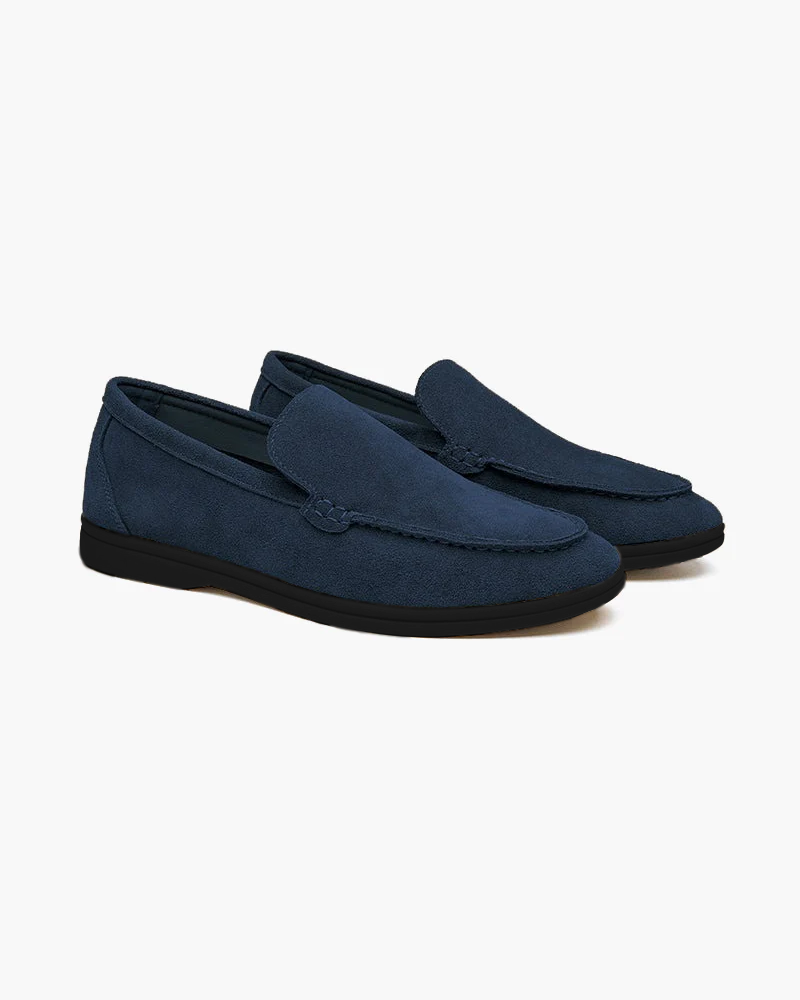 Mocassins en Suède Premium à Semelles Noires Élégantes