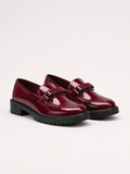 Mocassins Vernis – Semelle Épaisse Structurée, Coupe Classique, Pour le Quotidien et le Bureau