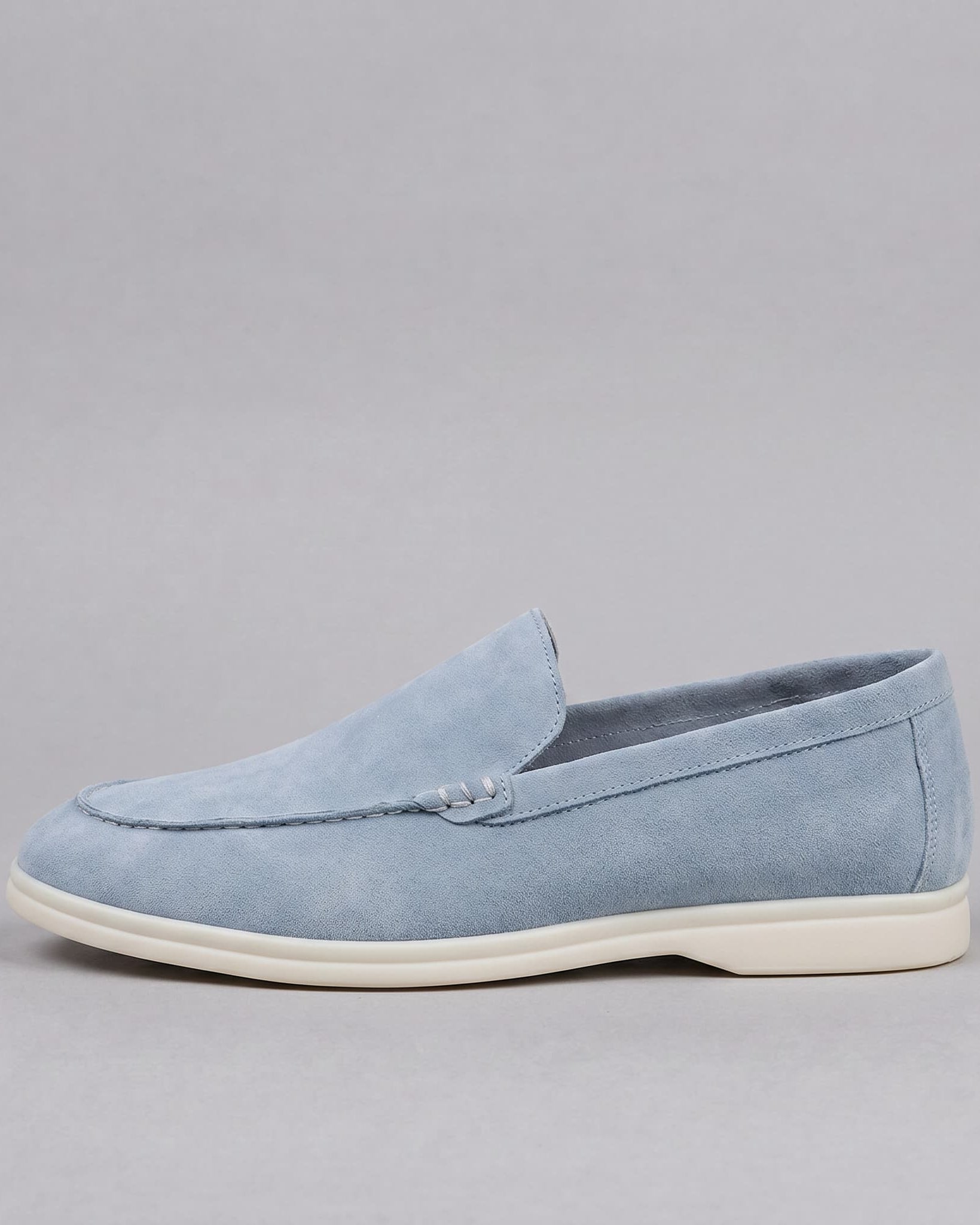 Mocassins en Daim – Modèle à Enfiler, Coutures Apparentes, Pour le Quotidien