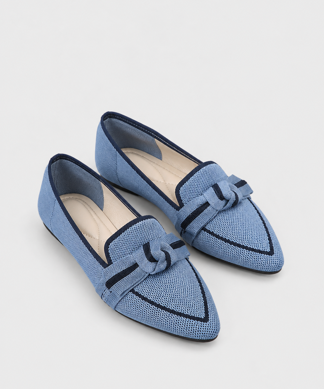 Mocassins femme à nœud – Bout pointu, coupe ajustée, style élégant au quotidien