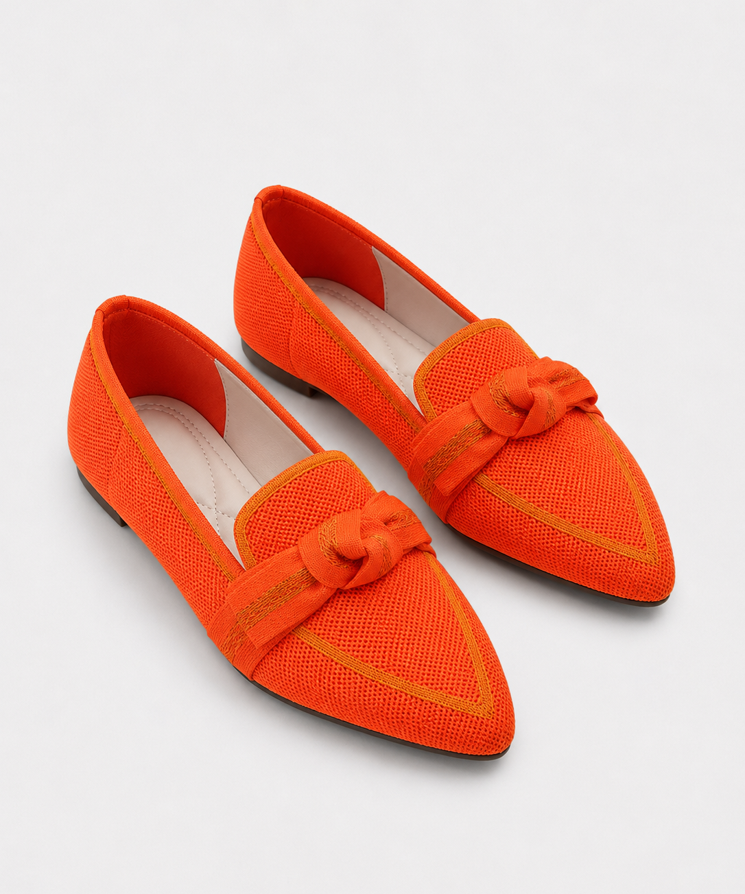 Mocassins femme à nœud – Bout pointu, coupe ajustée, style élégant au quotidien