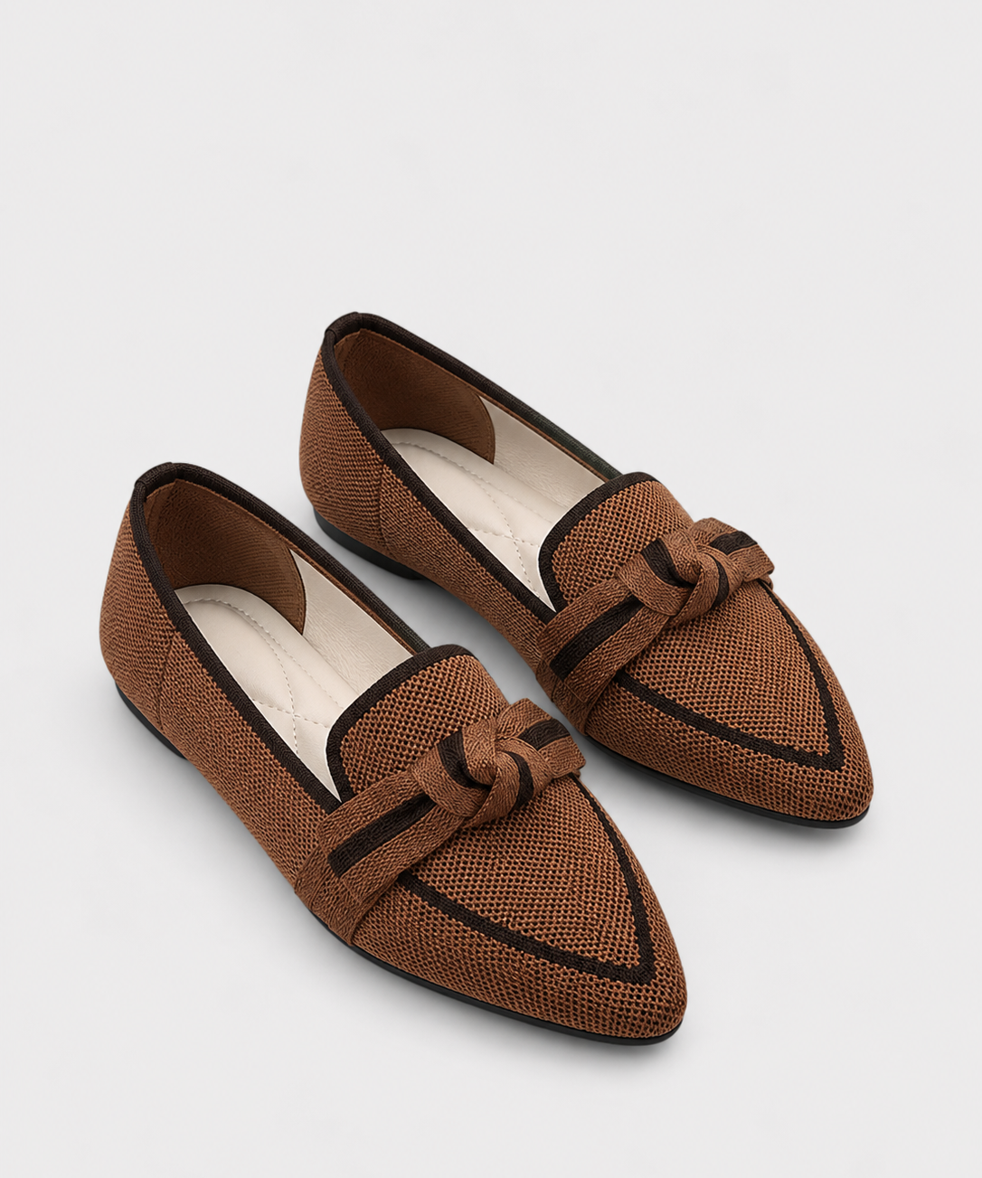 Mocassins femme à nœud – Bout pointu, coupe ajustée, style élégant au quotidien