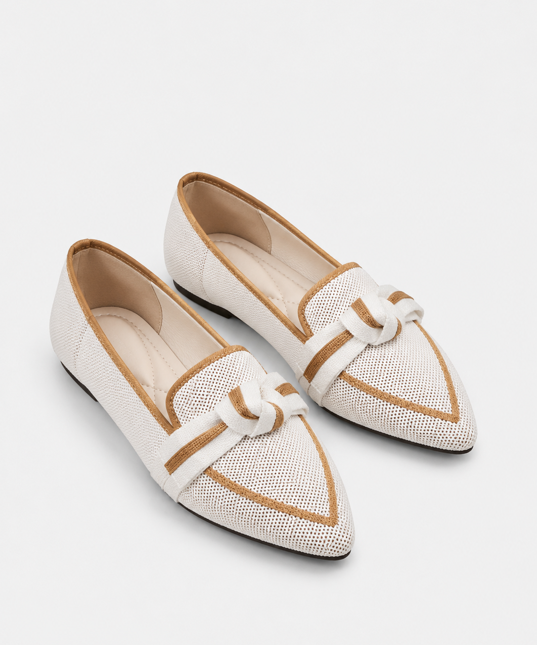 Mocassins femme à nœud – Bout pointu, coupe ajustée, style élégant au quotidien