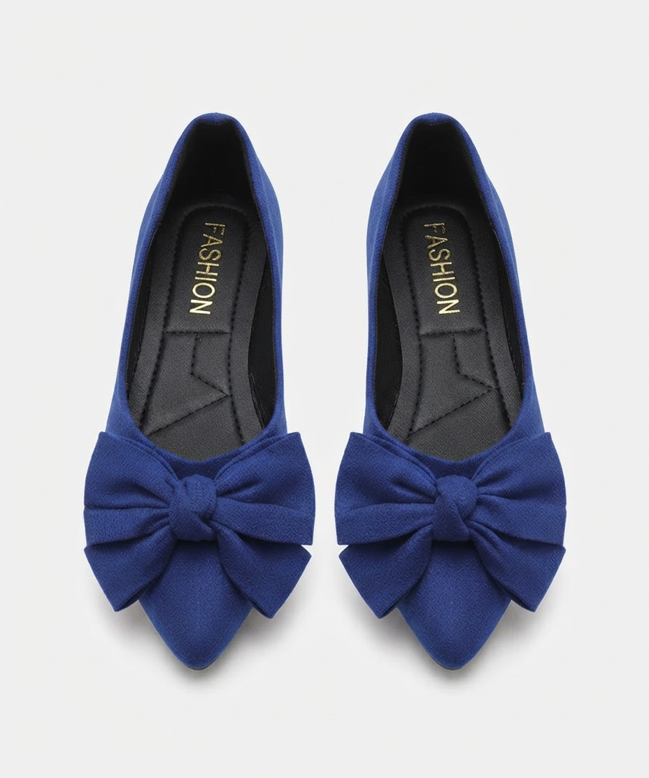Mocassins plats pour femme – Bout pointu, nœud décoratif, style décontracté estival