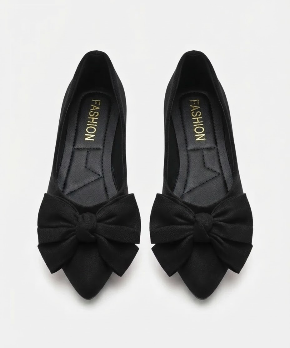Mocassins plats pour femme – Bout pointu, nœud décoratif, style décontracté estival
