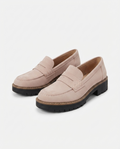 Mocassins slip-on pour femme – En daim, bout arrondi, style urbain au quotidien