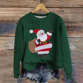 Pull de Noël Unisexe avec Père Noël – Style Festif et Confort Hiver