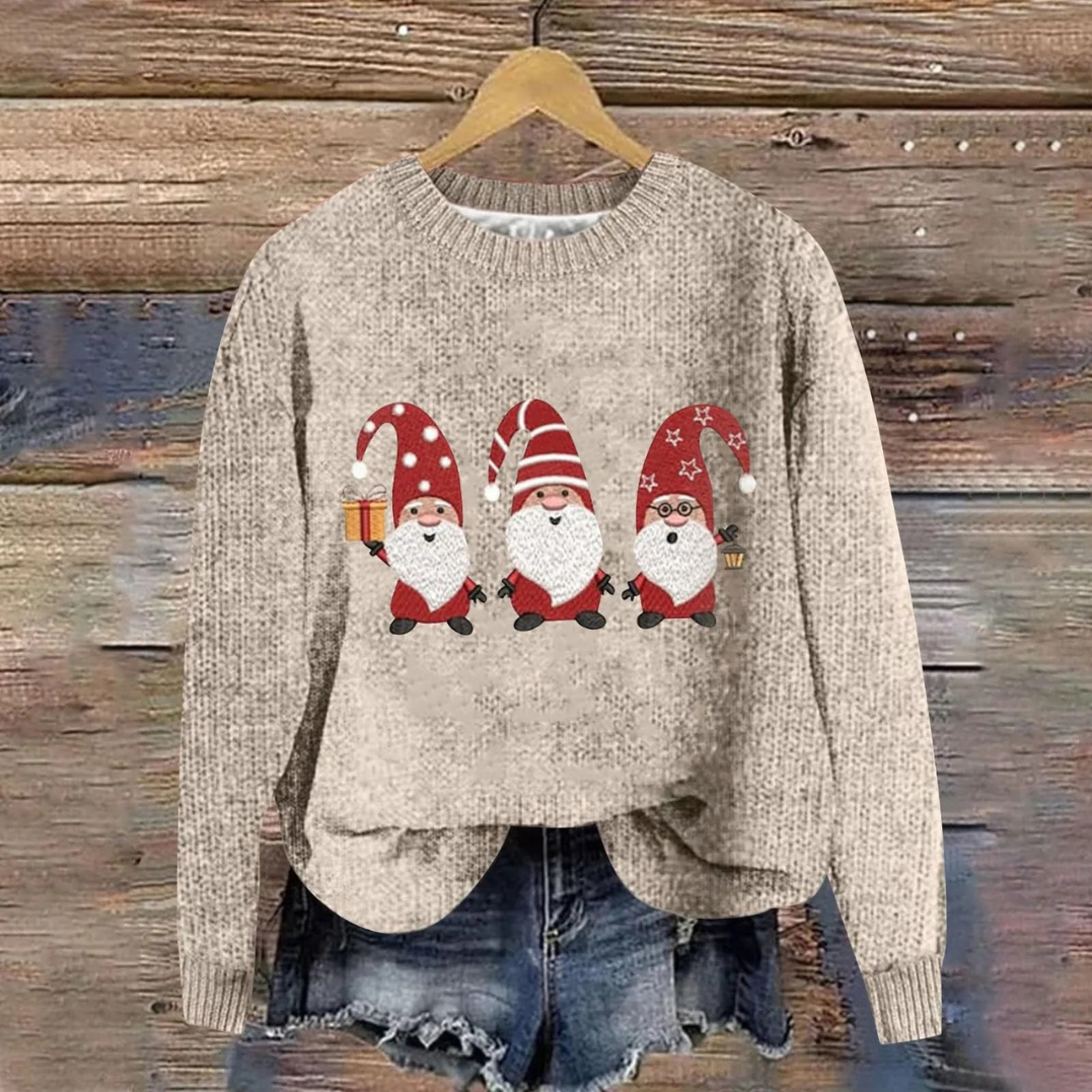 Pull de Noël Unisexe avec Père Noël – Style Festif et Confort Hiver