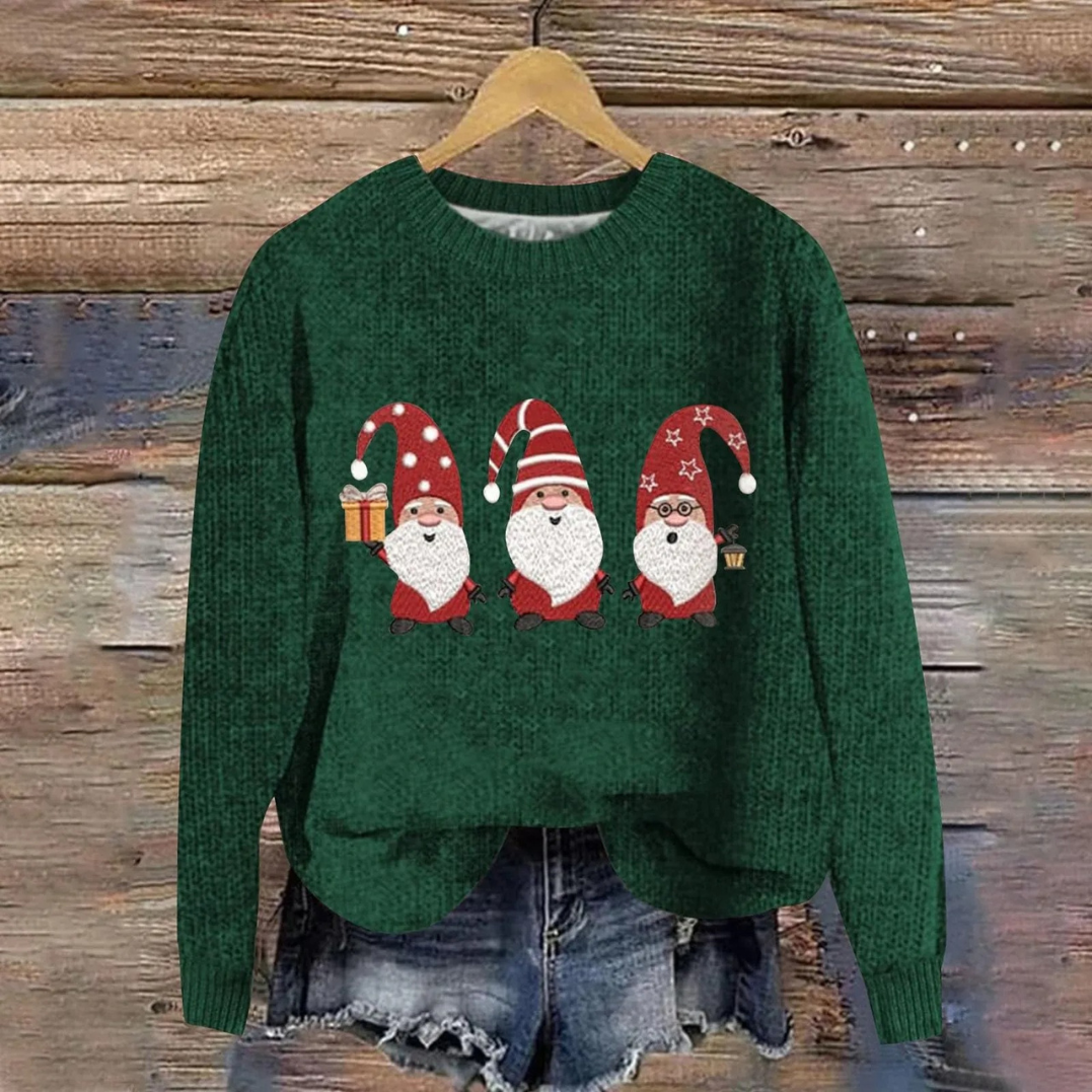 Pull de Noël Unisexe avec Père Noël – Style Festif et Confort Hiver