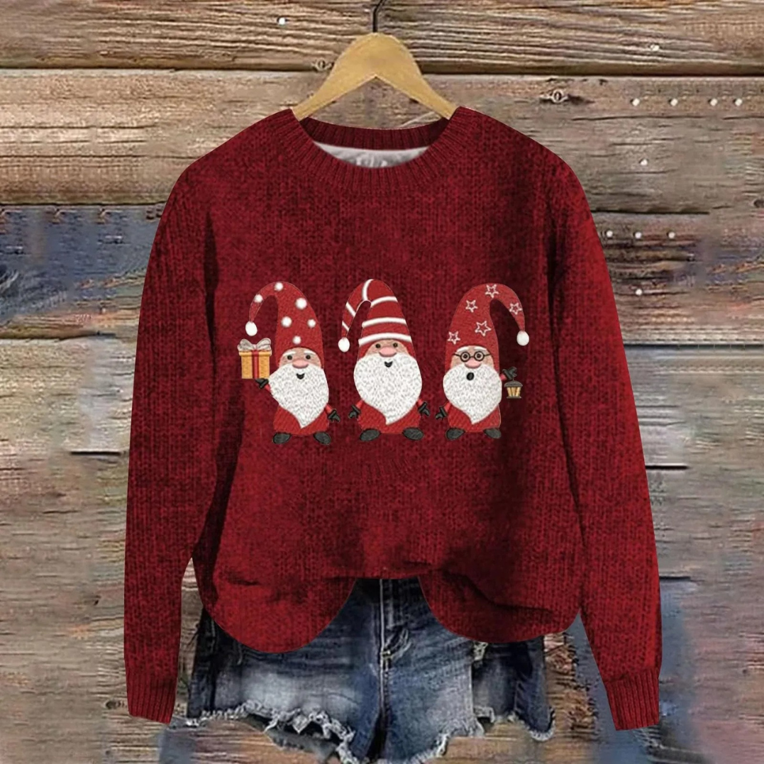 Pull de Noël Unisexe avec Père Noël – Style Festif et Confort Hiver