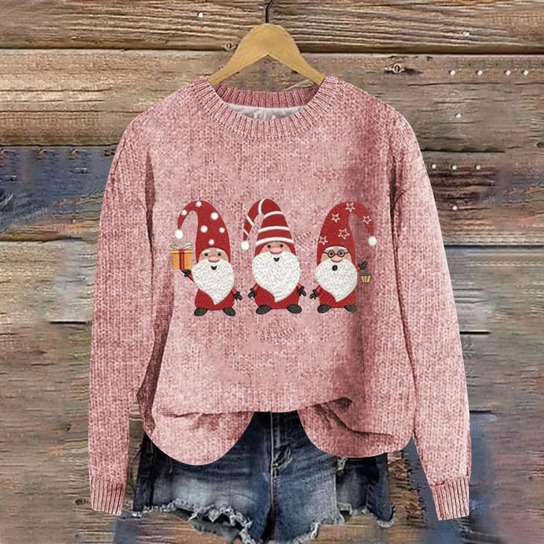 Pull de Noël Unisexe avec Père Noël – Style Festif et Confort Hiver