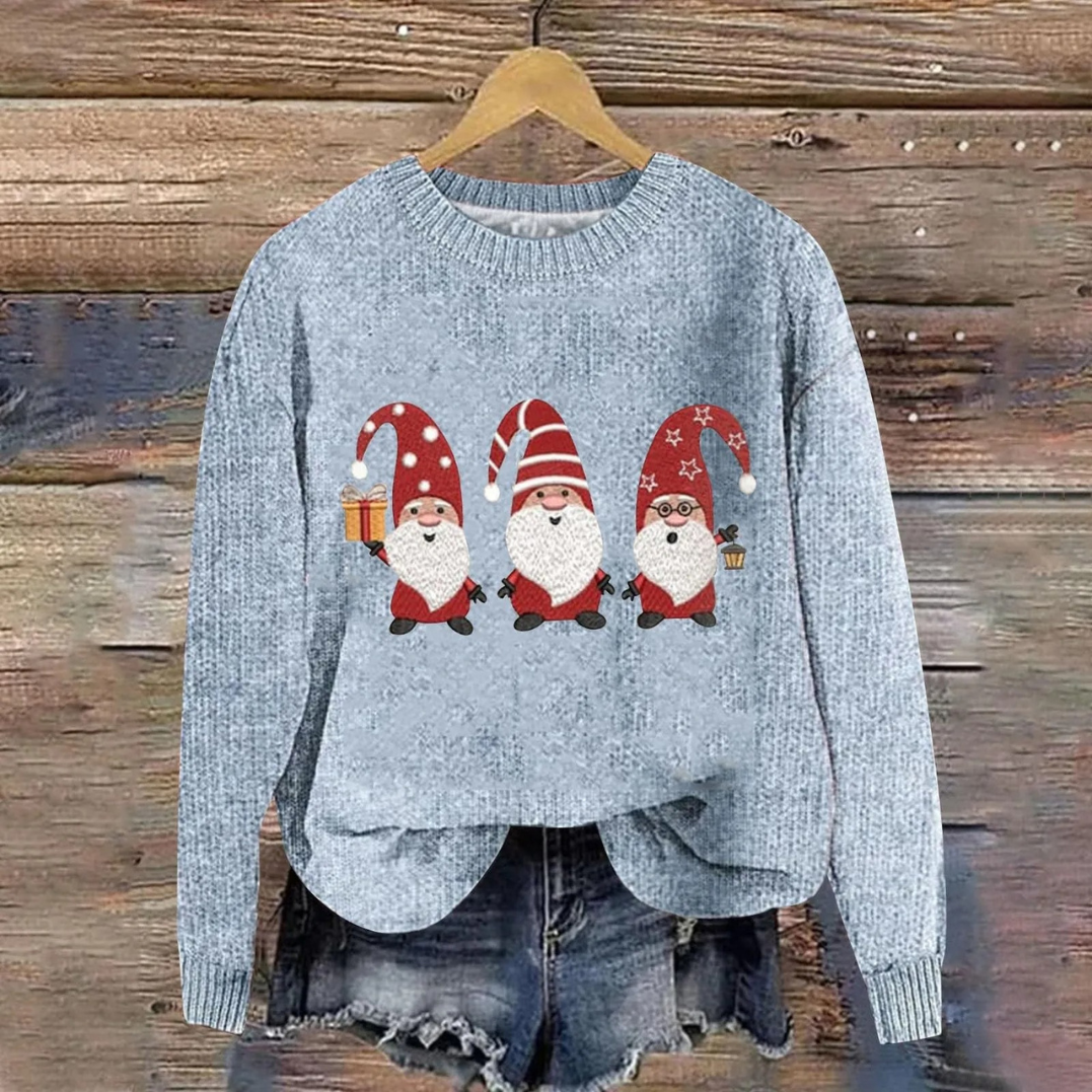 Pull de Noël Unisexe avec Père Noël – Style Festif et Confort Hiver