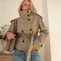 Trench Féminin à Coupe Cintrée et Poches Pratiques