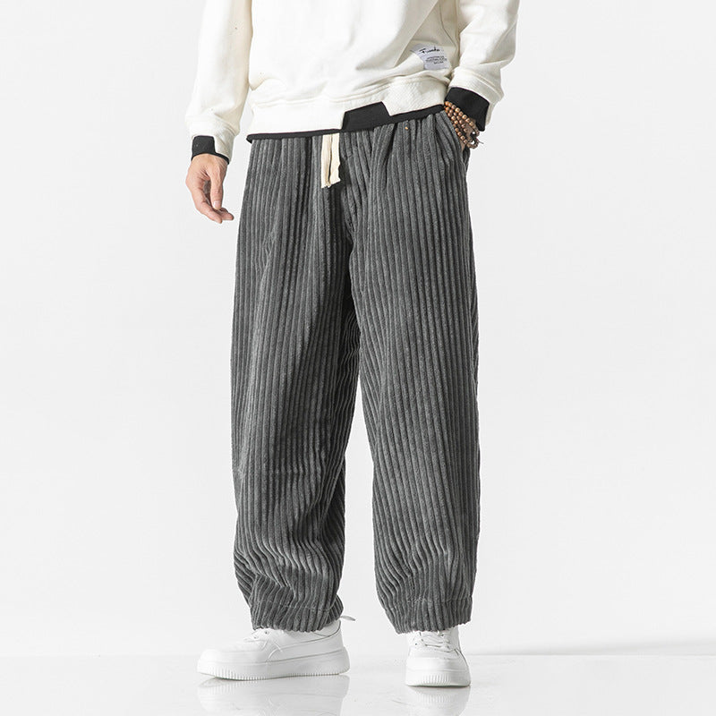 Pantalon en Velours Côtelé Confort Élégant
