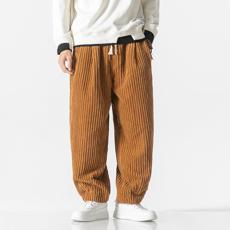 Pantalon en Velours Côtelé Confort Élégant