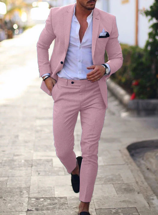 Costume d'invité de mariage pour homme en été, 2 pièces | Blazer et pantalon