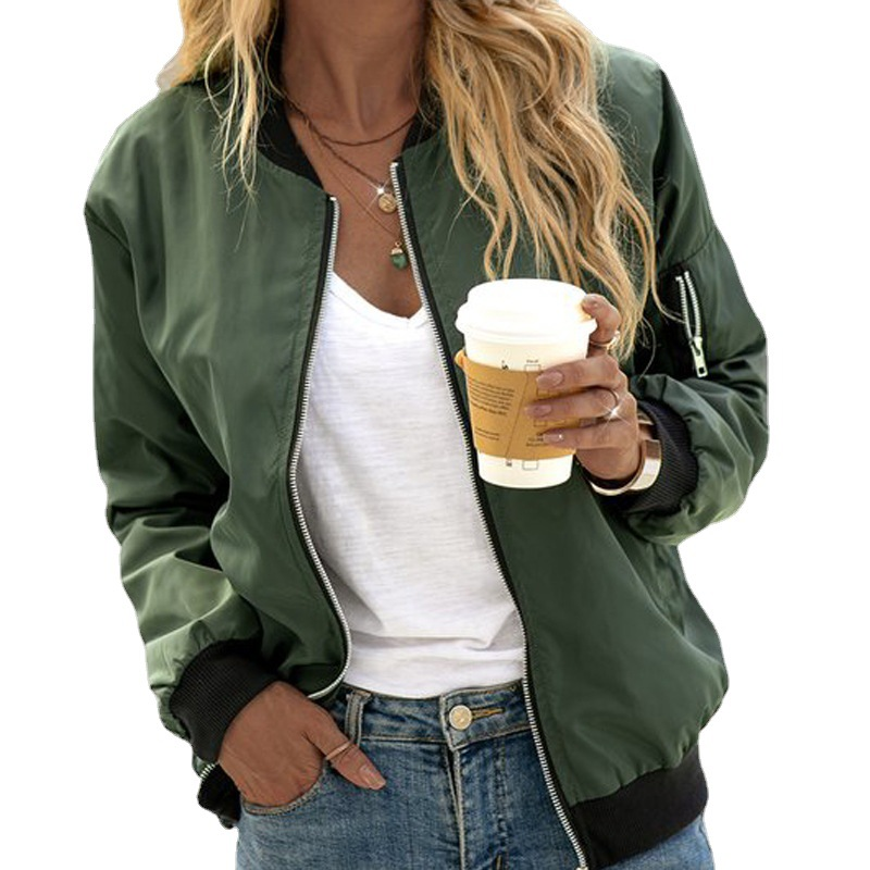 Veste Bomber Courte Pour Femmes | Fermeture Éclair