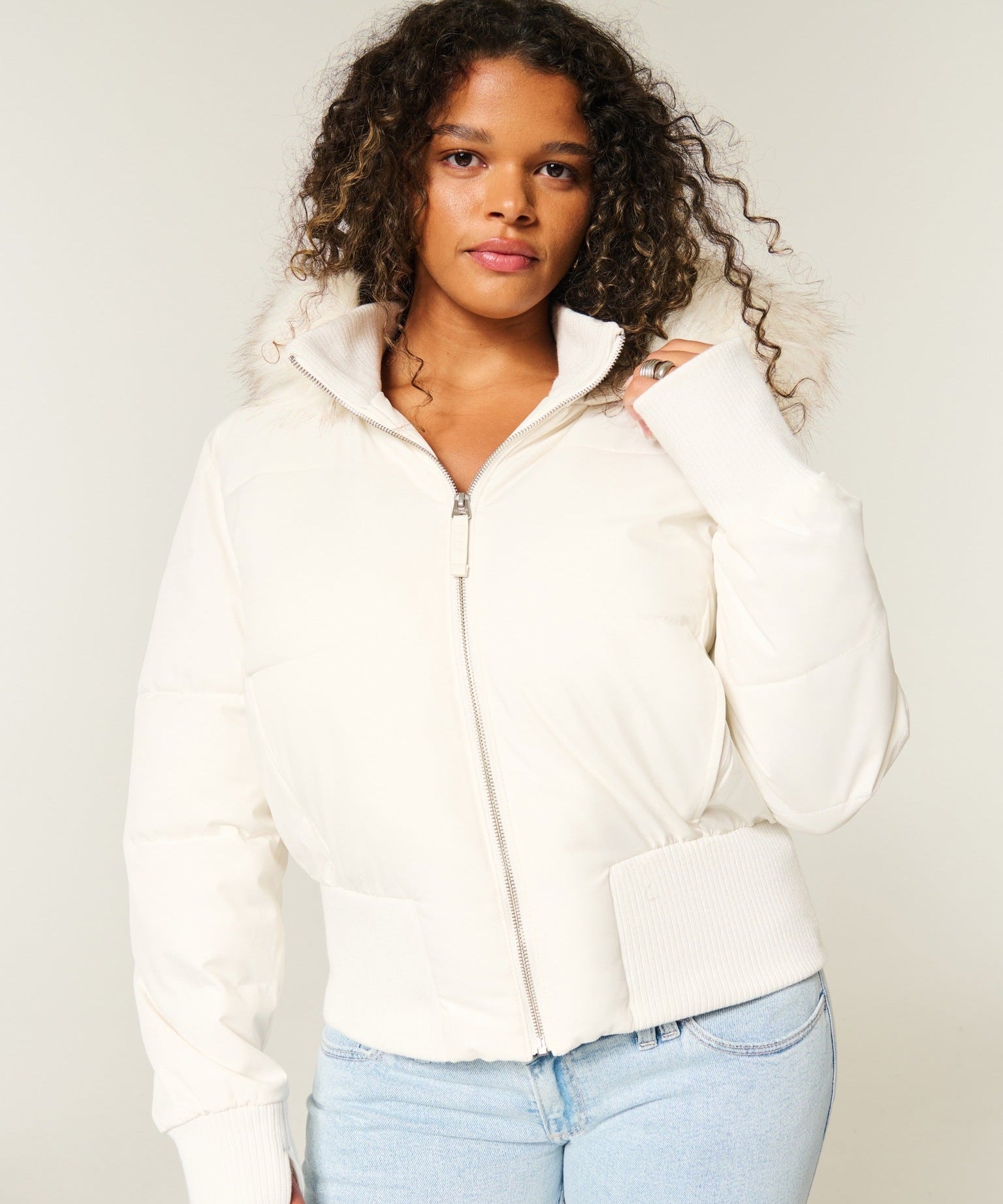 Veste d’Hiver Matelassée avec Capuche Amovible