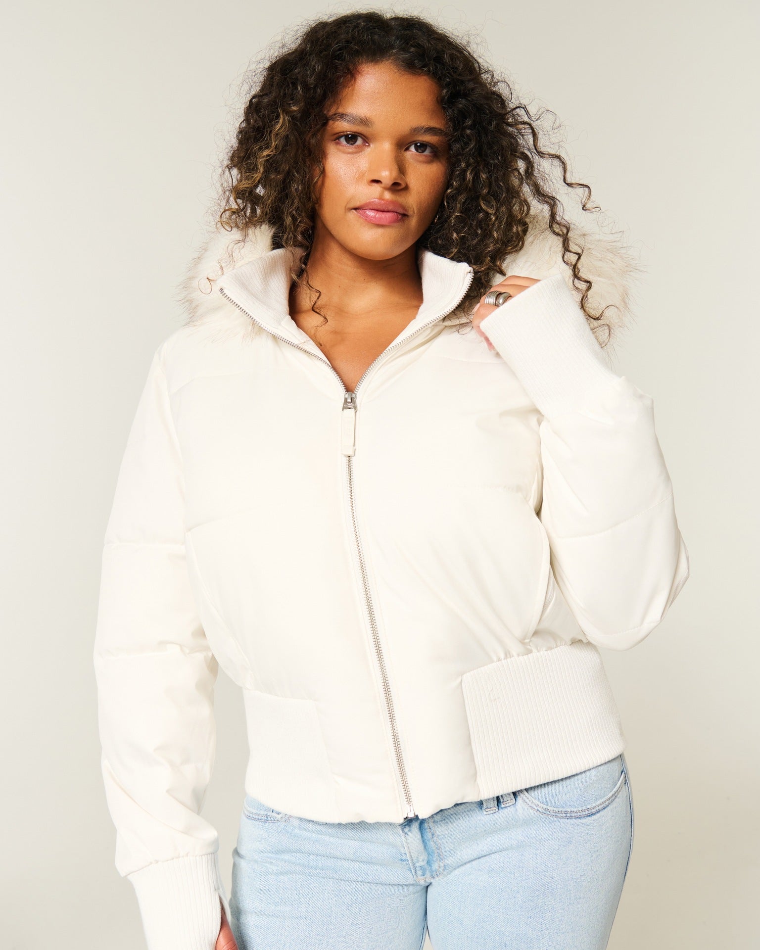 Veste d’Hiver Matelassée avec Capuche Amovible