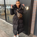 Parka oversize noire Kyleih pour l’hiver
