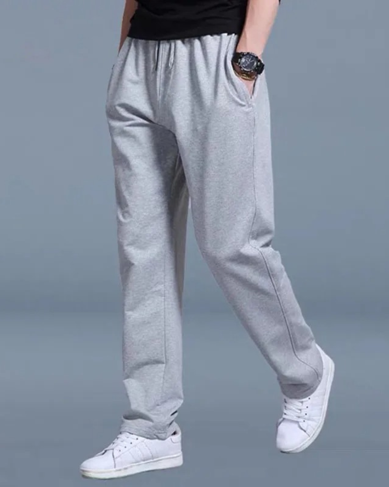 Pantalon de Jogging Homme – Taille à Cordon, Coupe Droite pour le Quotidien