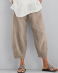 Pantalon de Loisirs en Lin – Coupe Confortable, Taille Souple, Pour le Quotidien