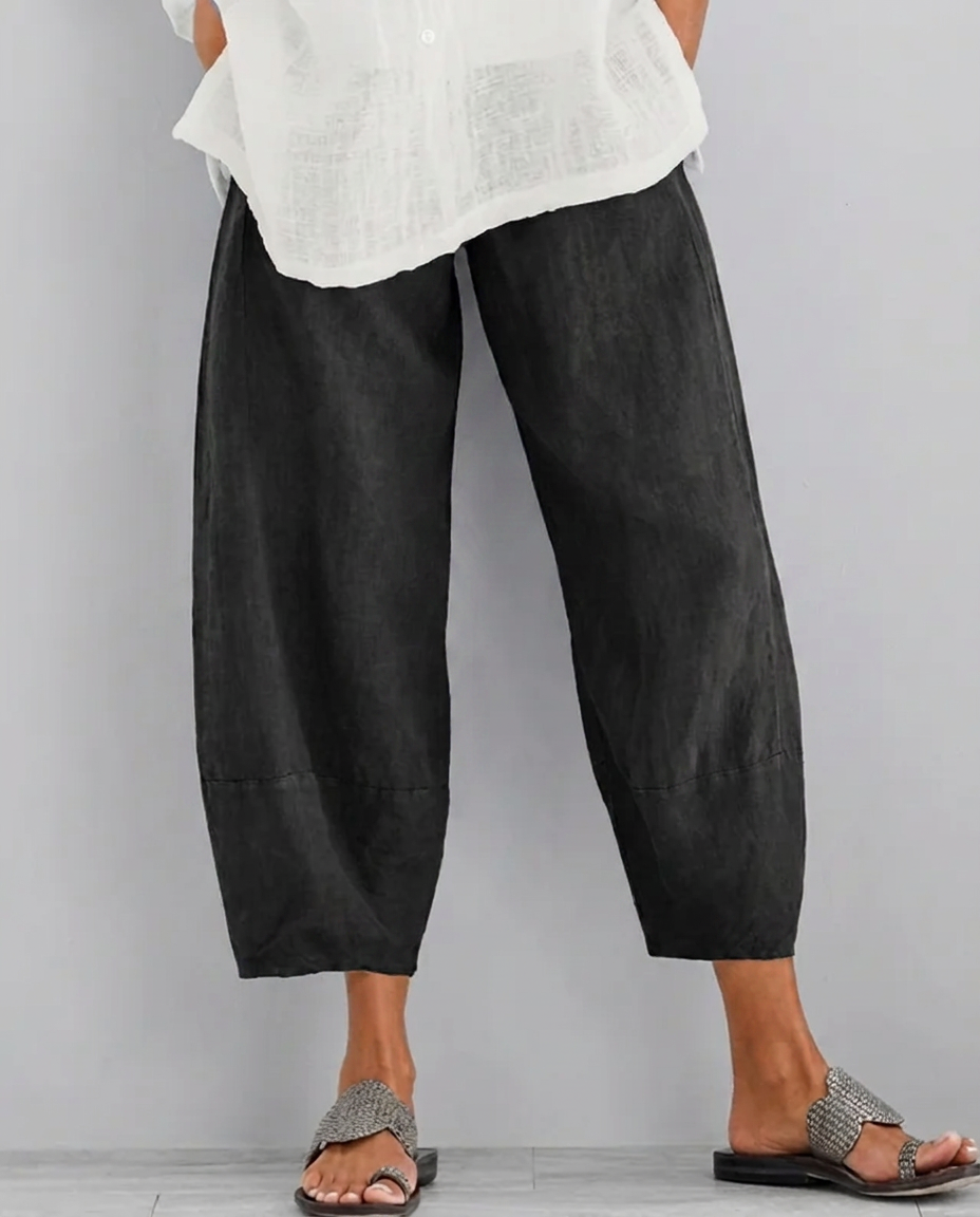 Pantalon de Loisirs en Lin – Coupe Confortable, Taille Souple, Pour le Quotidien