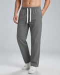 Pantalon homme – Coupe ample, Cordon de serrage, Style urbain décontracté