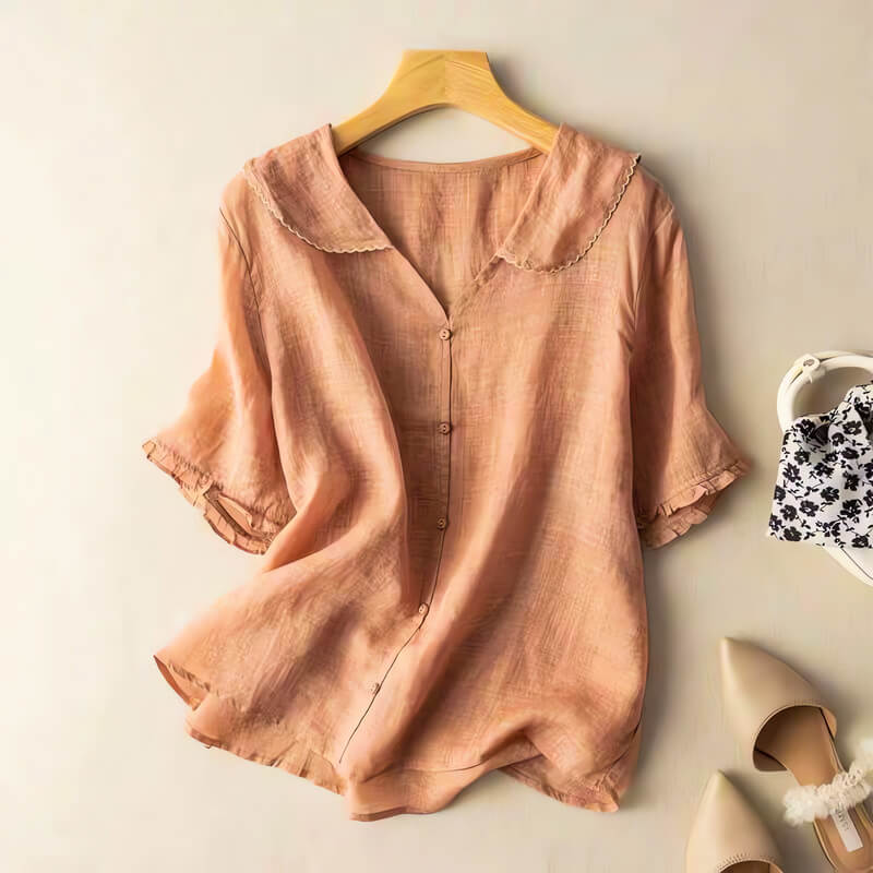 Chemisier Coton-Lin & Coupe Fluide Chic